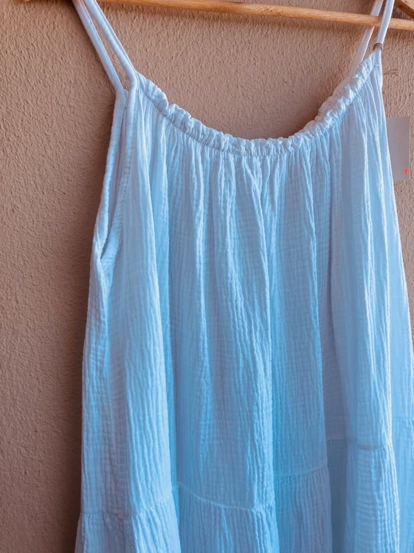 White Cotton Midi Dress NEW - One Size – photo 4